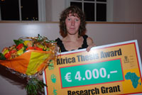 Janneke Barten, winner of the Africa Thesis Award 2008