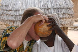 Winning photograph, Wouter van Beek & Cameroonian chief Deli Zra