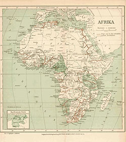 Map of Africa (Die Erschliessung Afrikas durch Eisenbahnen)