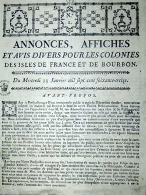 1754 Paris journal ‘Annonces, Affiches, et Avis Divers’ No. 13 1754 Paris journal ‘Annonces, Affiches, et Avis Divers’ No. 13