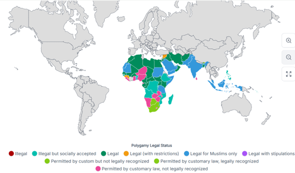 Figure 1: Legal status of polygamy in African countries  